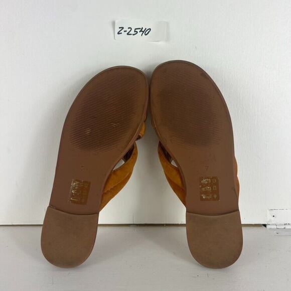 Madewell Women's Skyler Slide Sandal Size 7 Suede Bittersweet Brown Tan Slip On - Picture 10 of 11